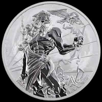 Zeus Bogowie Olimpu 5 uncji srebra 2021 - image 1
