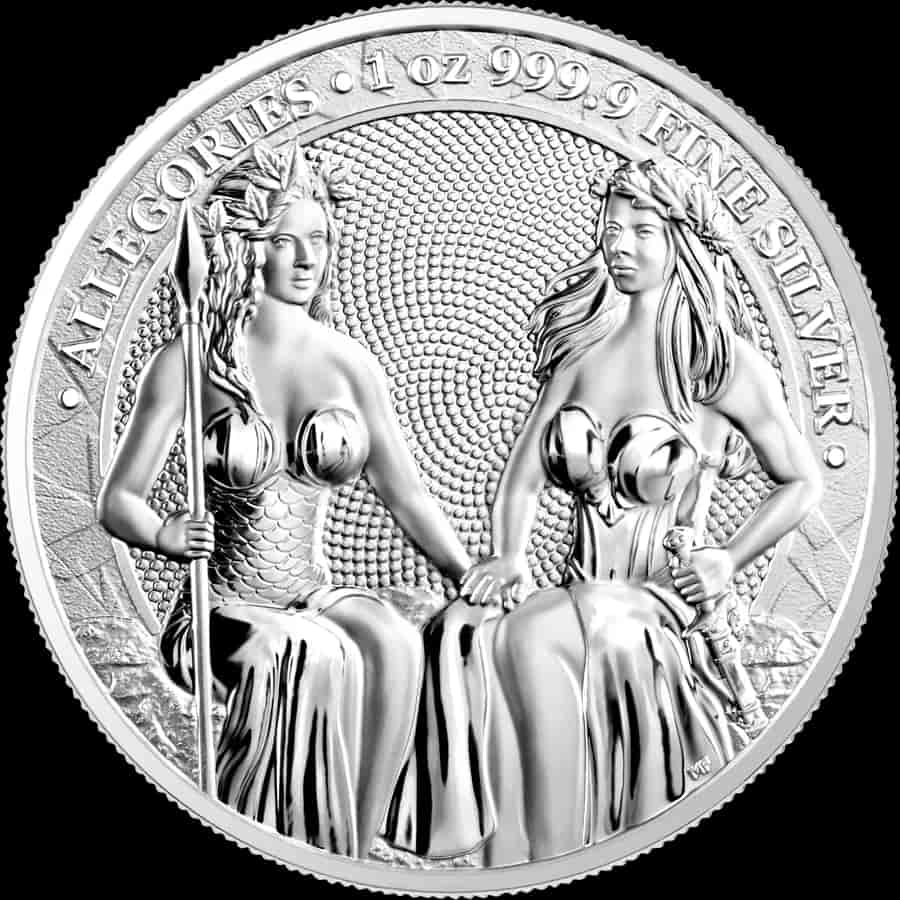 Allegorie: Austria i Germania 1 uncja srebra 2021 - image 1