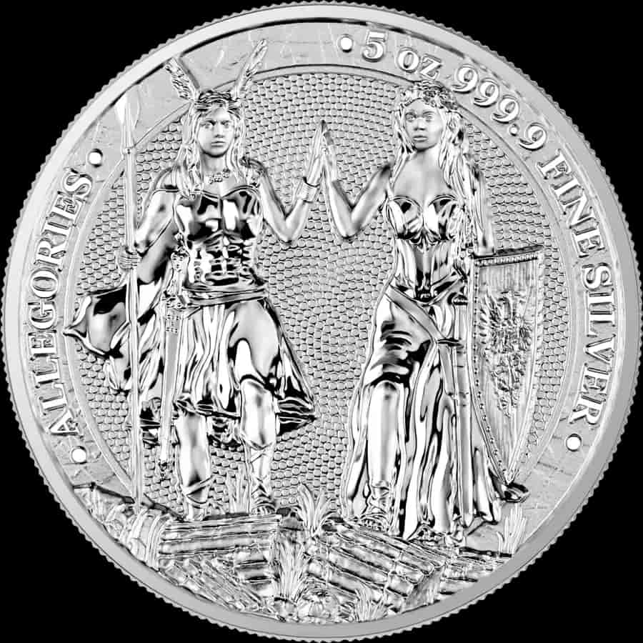 Allegorie: Galia i Germania 5 uncji srebra 2023 - image 1