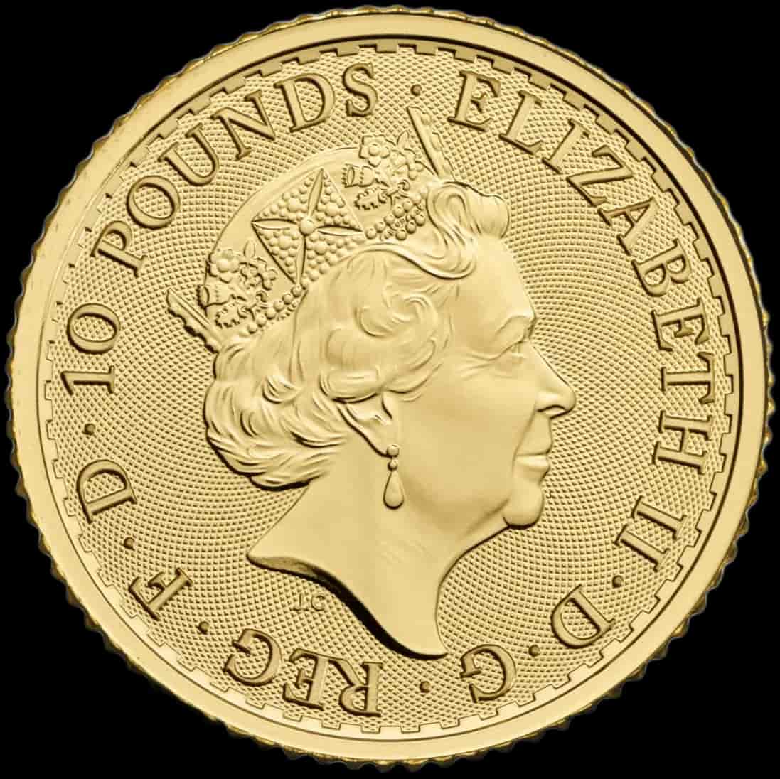 Britannia Królowa Elżbieta II 1/10 uncji złota 2023 - image 2
