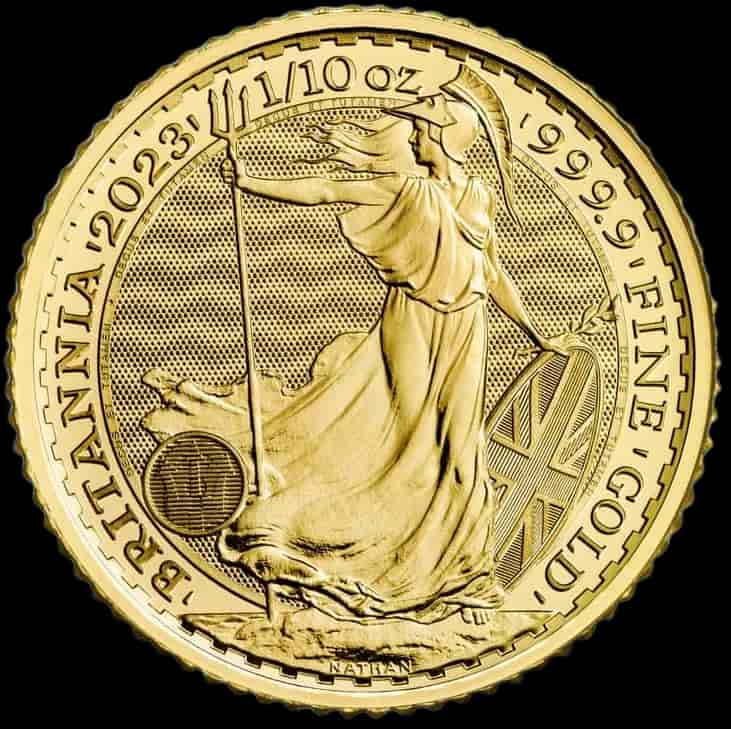 Britannia Królowa Elżbieta II 1/10 uncji złota 2023 - image 1