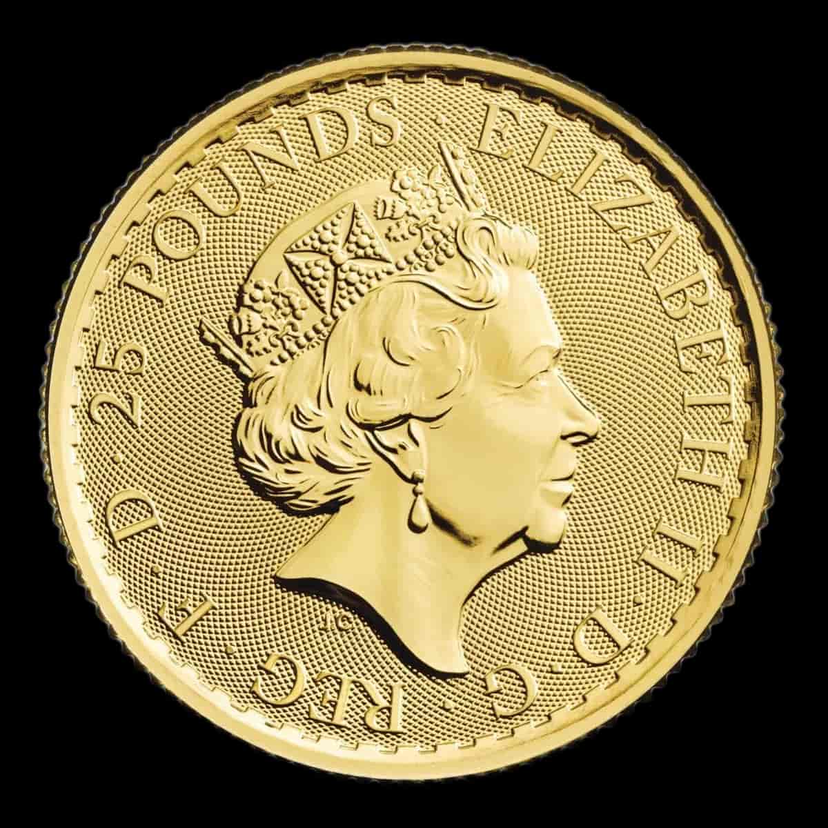 Britannia Królowa Elżbieta II 1/4 uncji złota 2023 - image 2