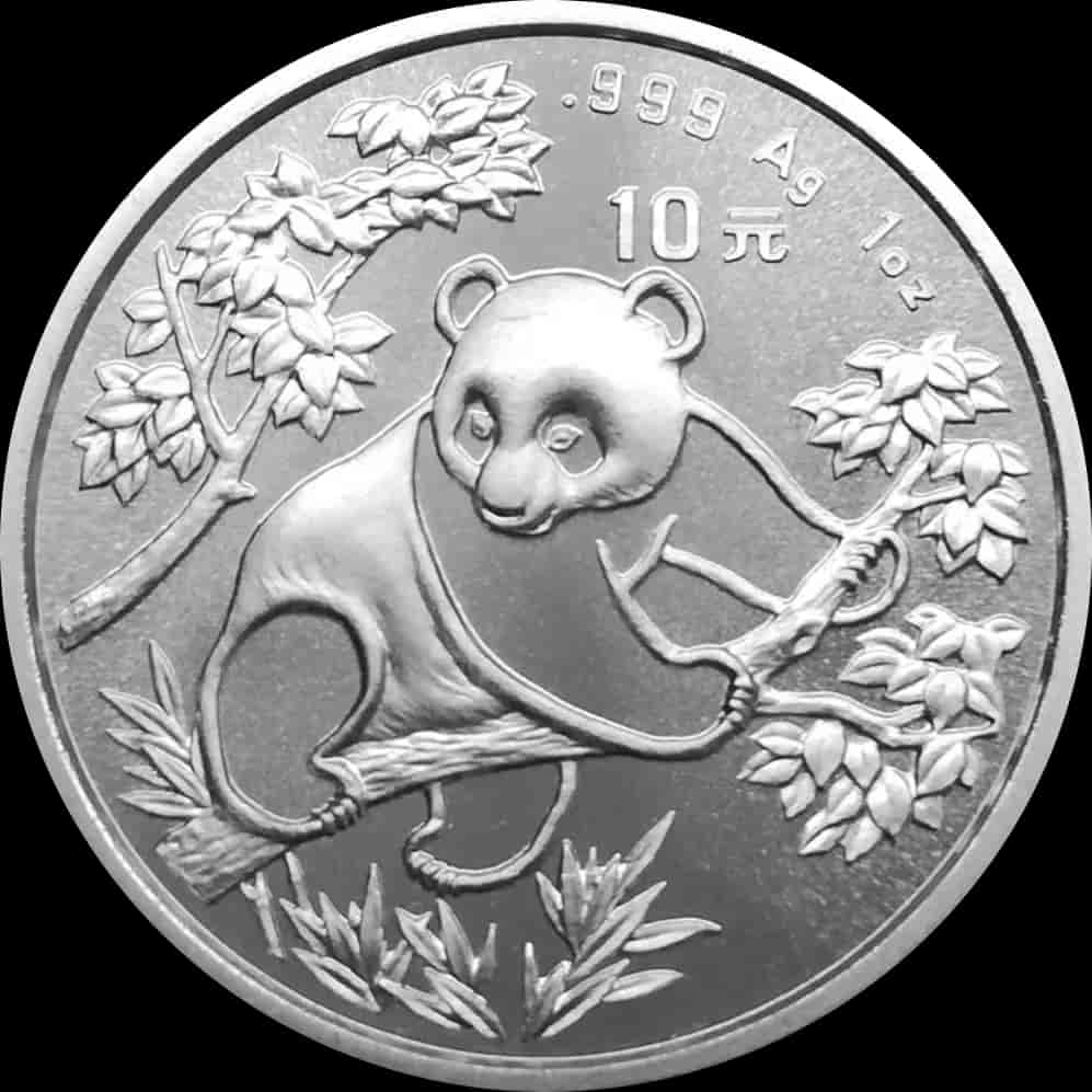 Chińska Panda 1 uncja srebra 1992 - image 1