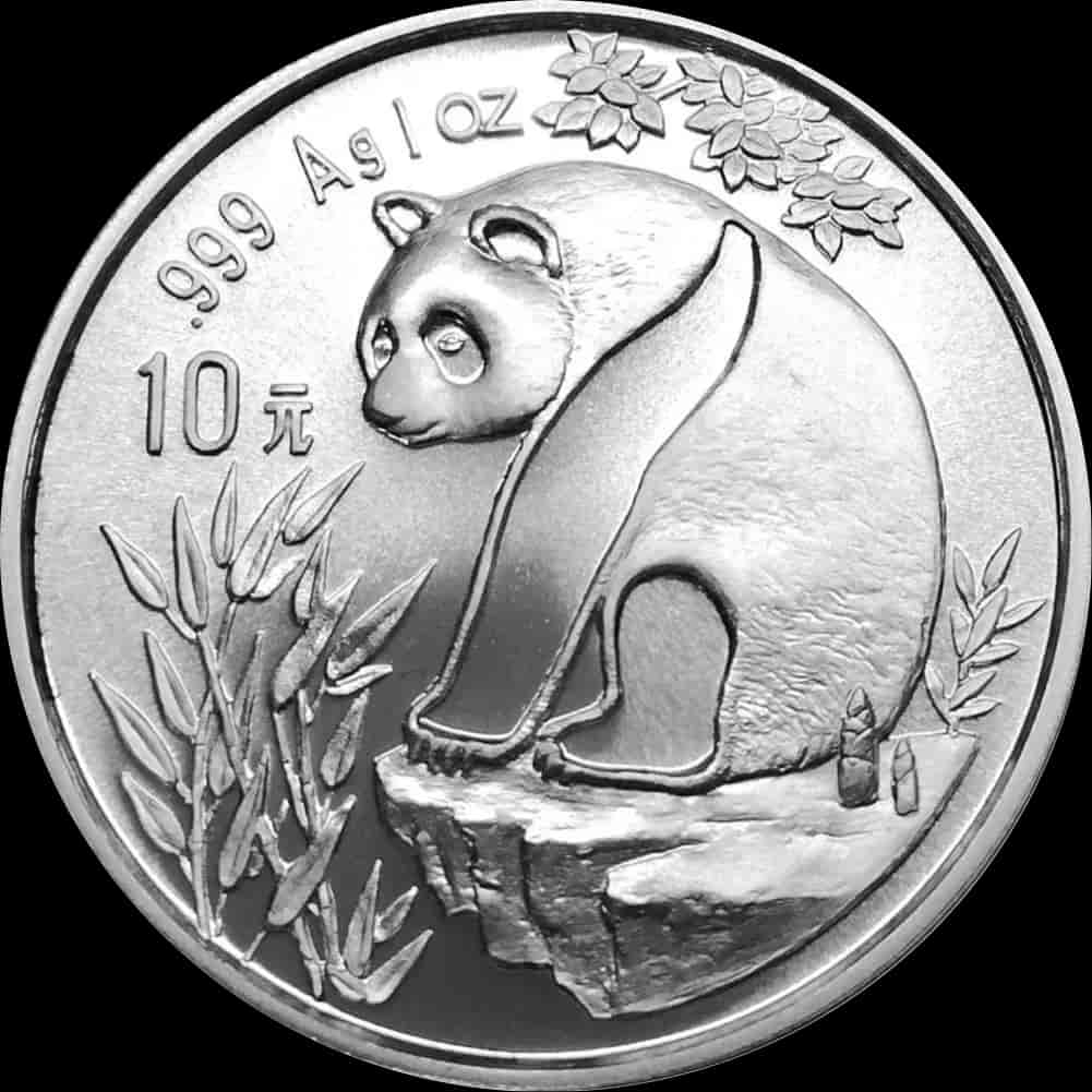 Chińska Panda 1 uncja srebra 1993 - image 1