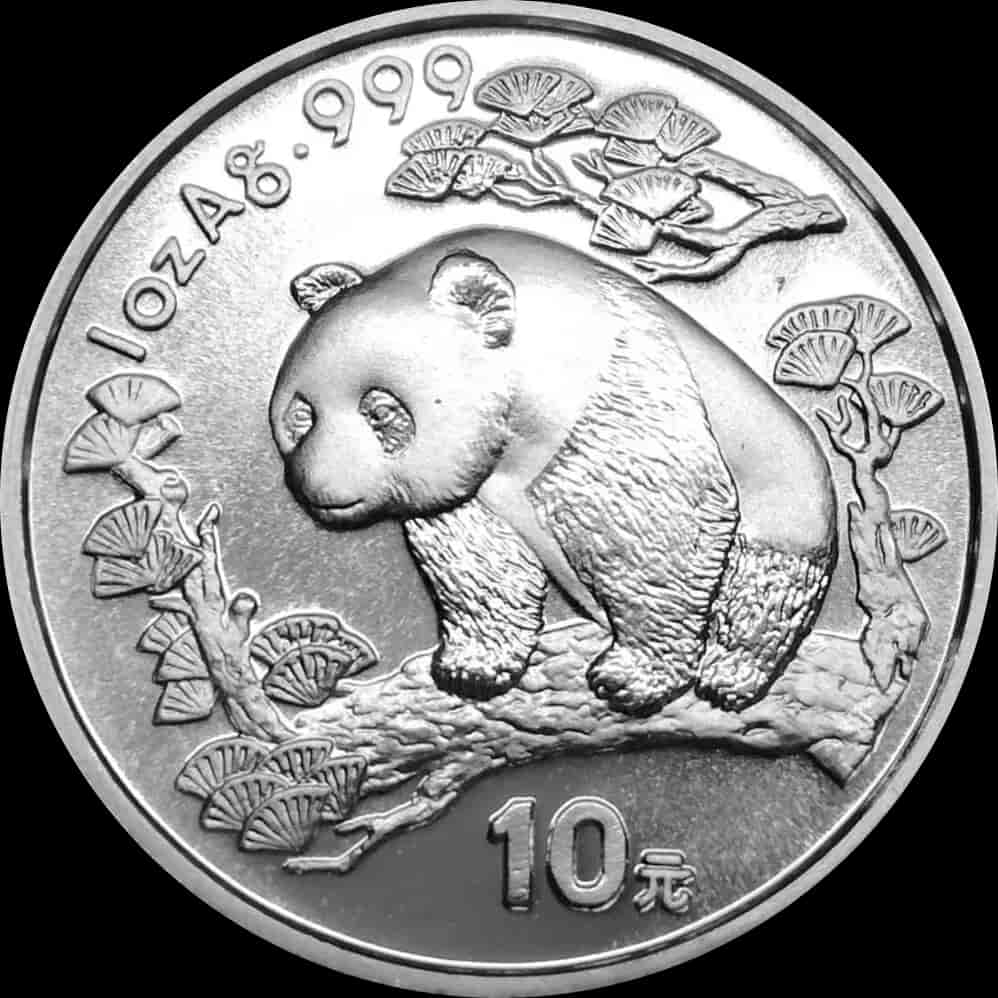 Chińska Panda 1 uncja srebra 1997 - image 1