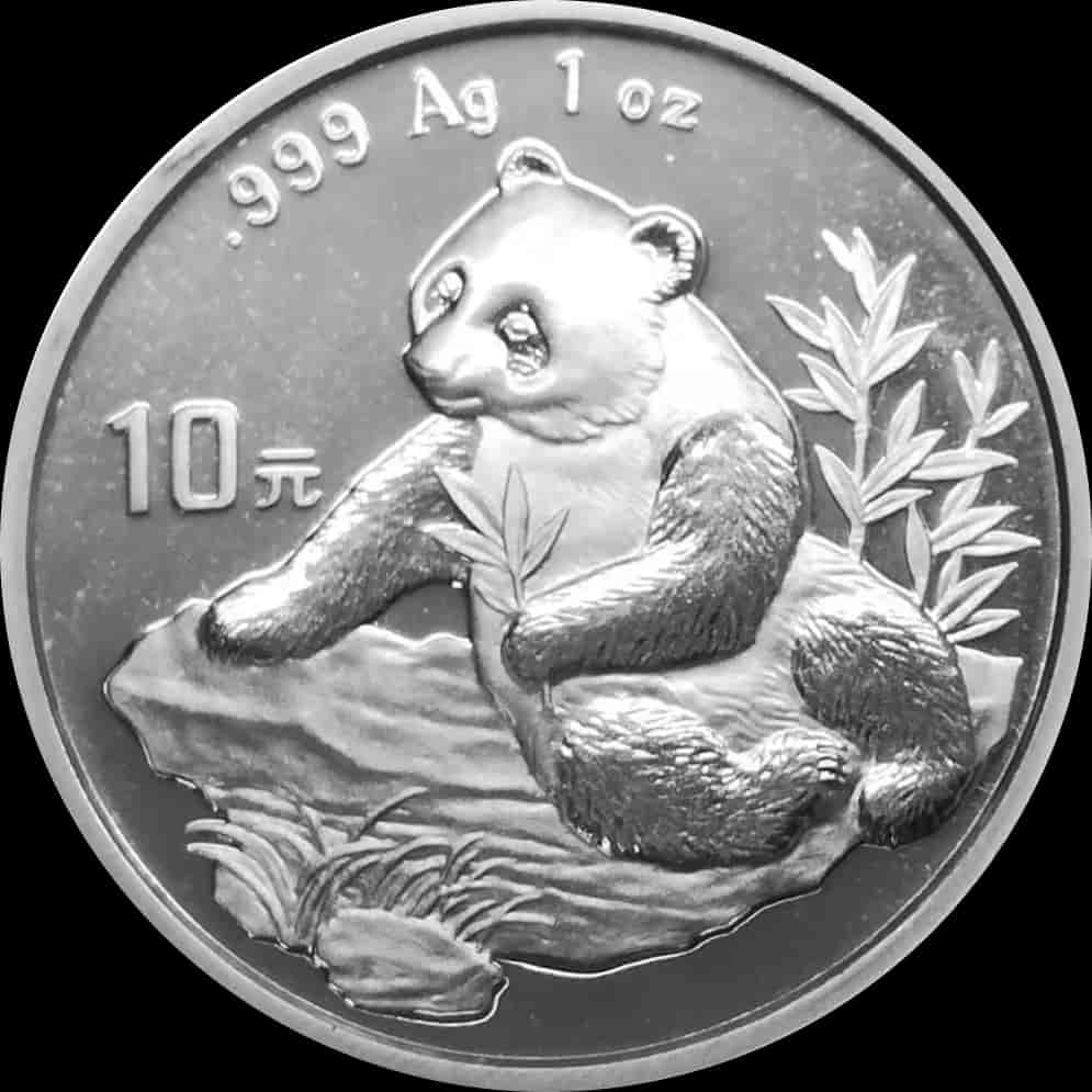 Chińska Panda 1 uncja srebra 1998 - image 1
