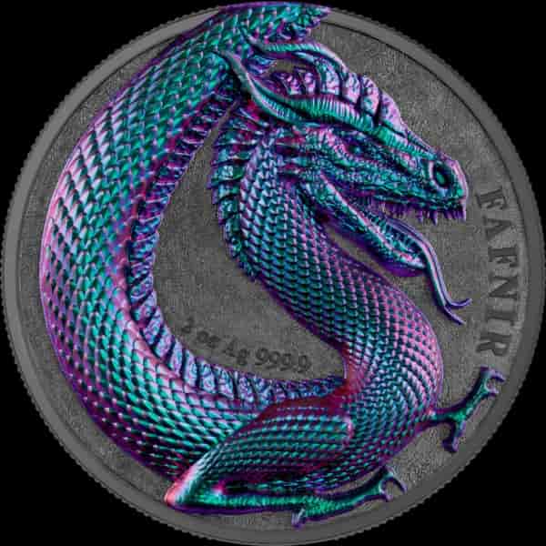 Germania Beasts: Fafnir 2 uncje Srebra Double High Relief 2020 - image 1