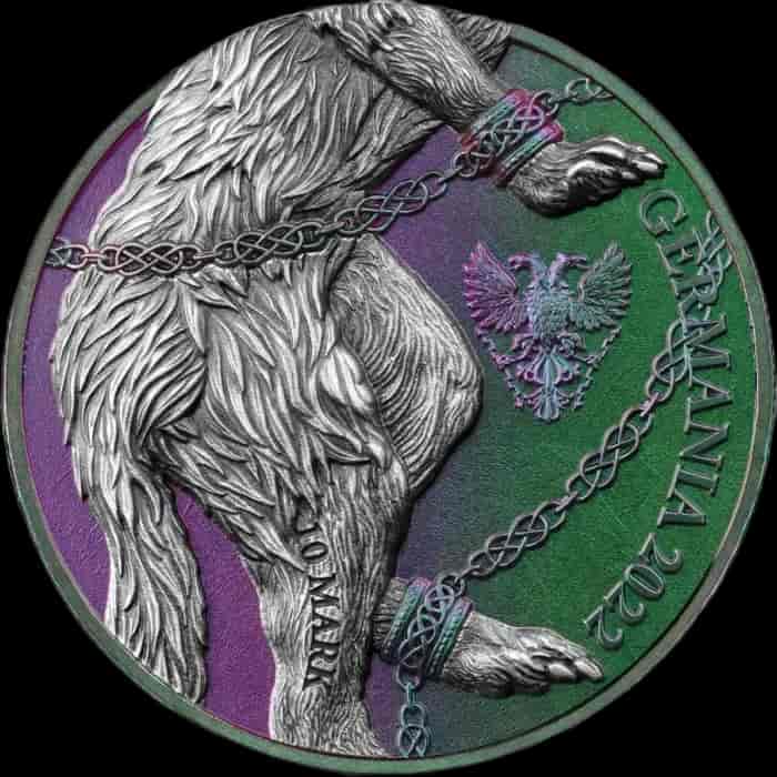 Germania Beasts: Fenrir 2 uncje Srebra Double High Relief 2022 - image 2