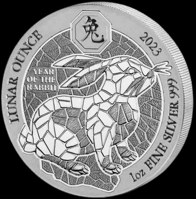 Rwanda Lunar Rok Królika 1 uncja srebra 2023 - image 1