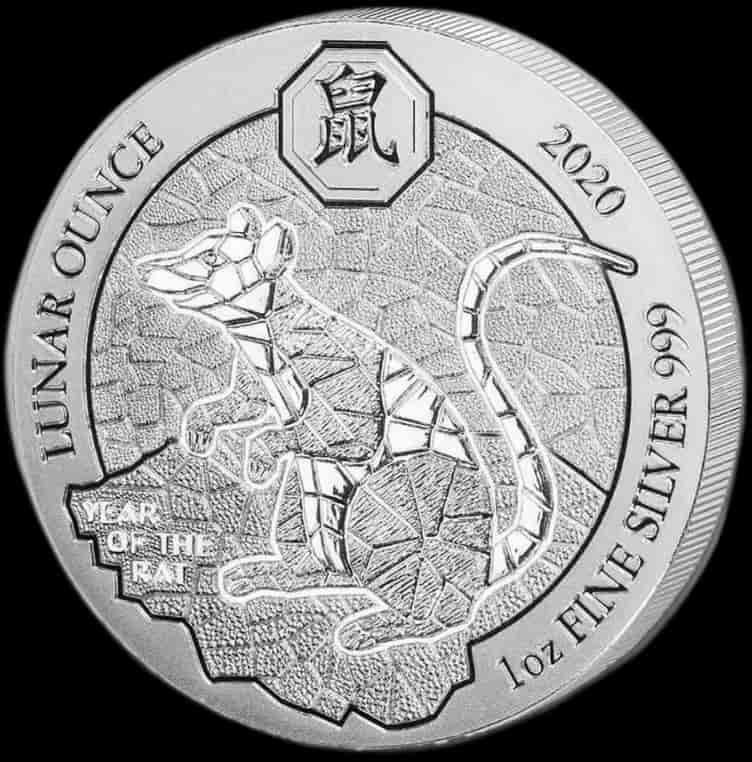 Rwanda Lunar Rok Szczura 1 uncja srebra 2020 - image 1