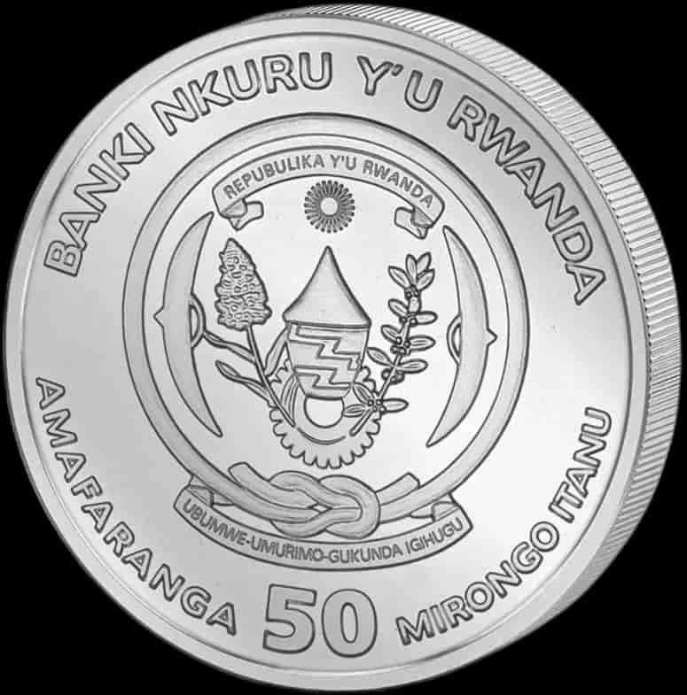 Rwanda Lunar Rok Węża 1 uncja srebra 2025 - image 2
