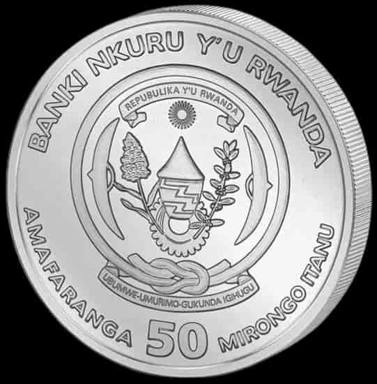 Rwanda Lunar Rok Wołu 1 uncja srebra 2021 - image 2