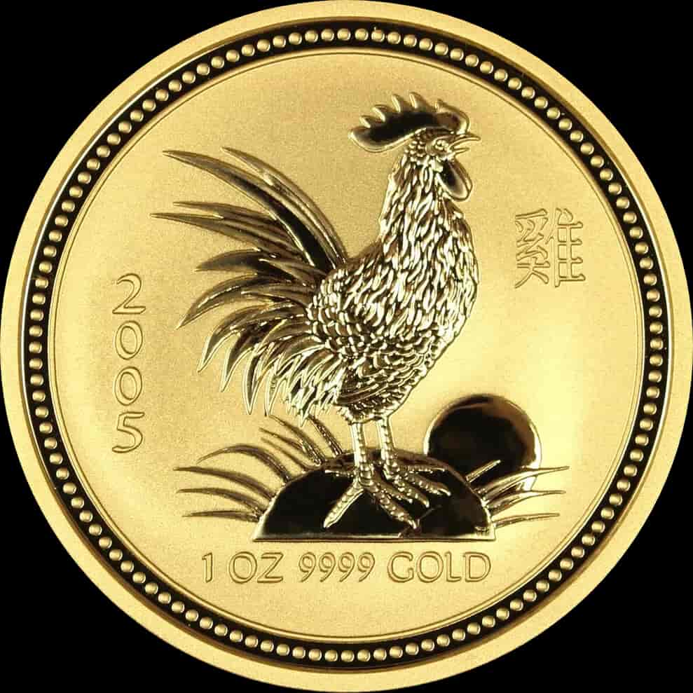 Lunar I Rok Koguta 1 uncja Złota 2005 - image 1