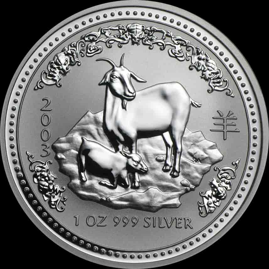 Lunar I Rok Kozy 1 uncja Srebra 2003 - image 1