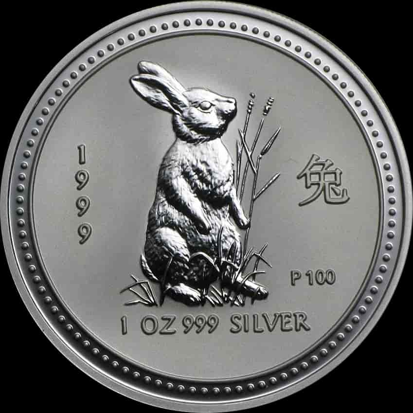 Lunar I Rok Królika 1 uncja Srebra 1999 - image 1