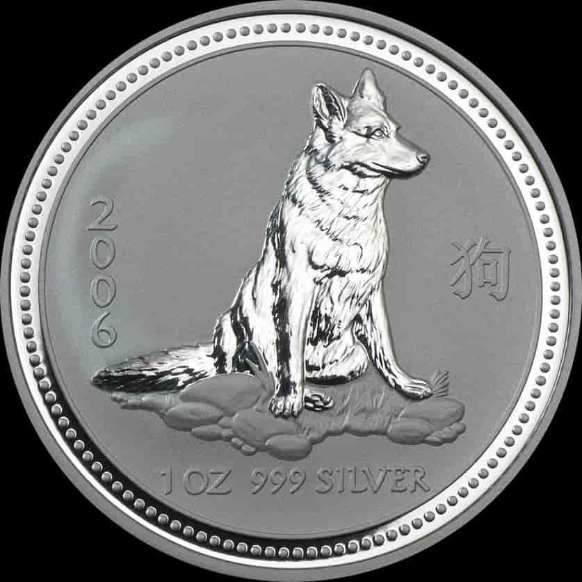 Lunar I Rok Psa 1 uncja Srebra 2006 - image 1
