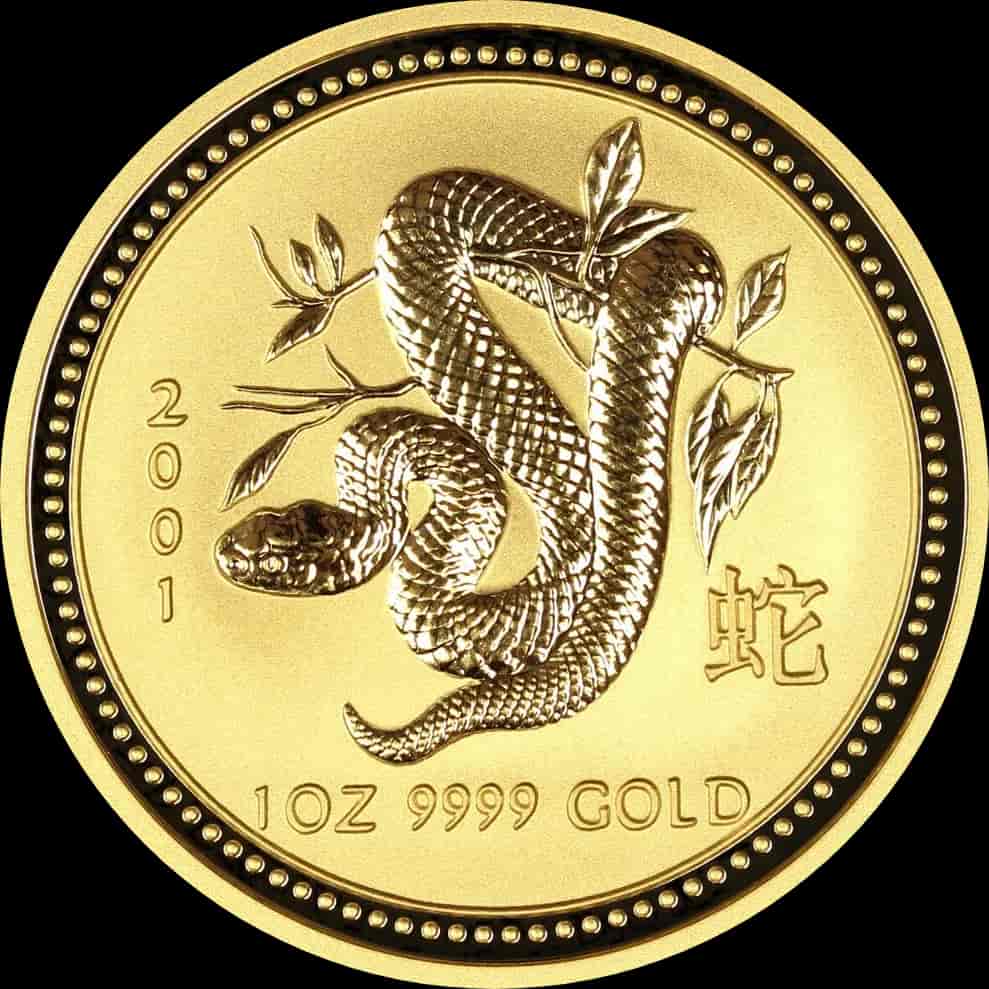 Lunar I Rok Węża 1 uncja Złota 2001 - image 1