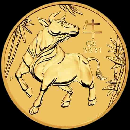 Lunar III Rok Wołu 1 uncja złota 2021 - image 1