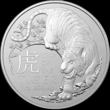 Lunar RAM Rok Tygrysa 1 uncja srebra 2022 - image 1