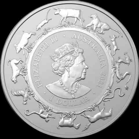 Lunar RAM Rok Bawoła 1 uncja srebra 2021 - image 2