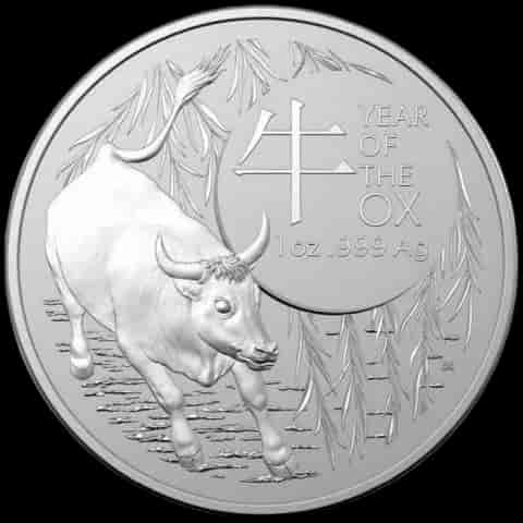 Lunar RAM Rok Bawoła 1 uncja srebra 2021 - image 1