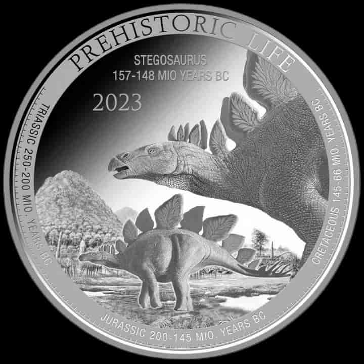 Prehistoric Life - Stegosaurus 1 uncja Srebra 2023 - image 1