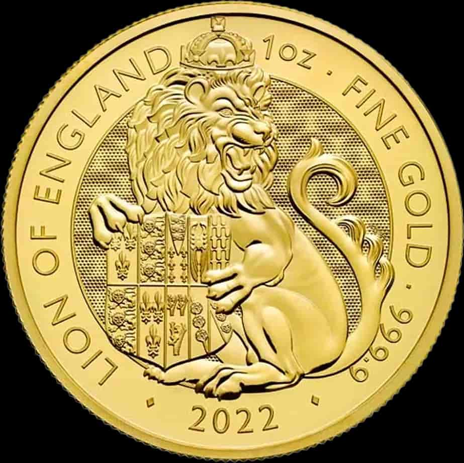 The Royal Tudor Beasts: Lion Of England 1 uncja złota 2022 - image 1