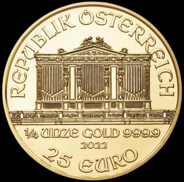 Wiedeński Filharmonik 1/4 uncji złota Losowe lata - image 2