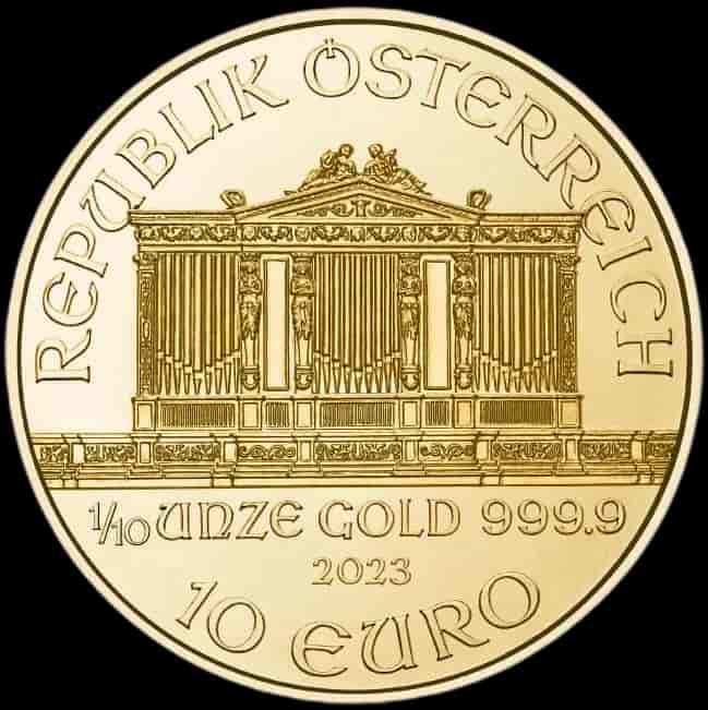 Wiedeński Filharmonik 1/10 uncji złota 2023 - image 2