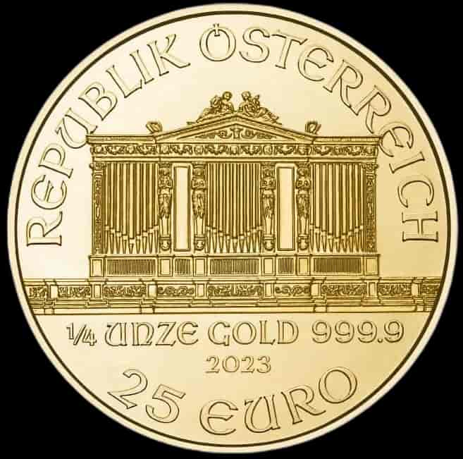 Wiedeński Filharmonik 1/4 uncji złota 2023 - image 2