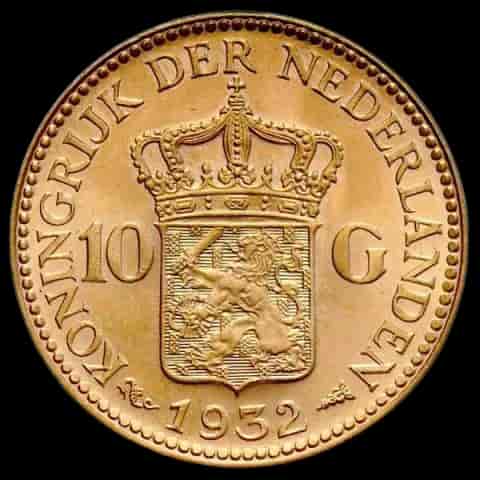 10 Holenderskich Guldenów Wilhelmina 6,06g złota - image 2