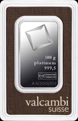 Sztabka 100g platyny Valcambi - image 1