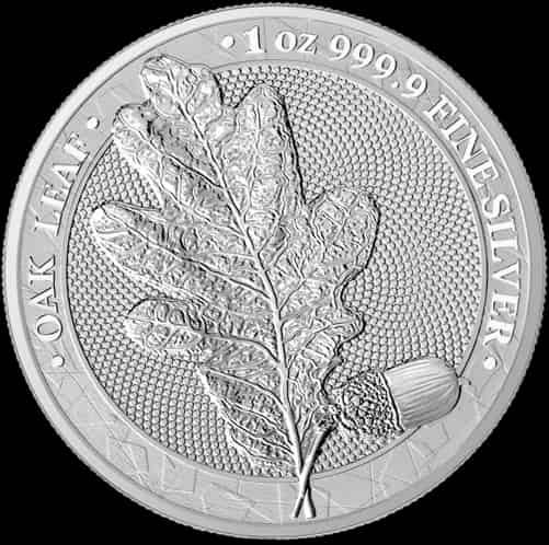 Mityczny Las Liść Dębu 1 uncja srebra 2019 - image 1