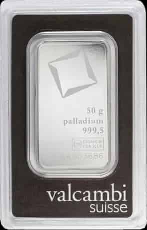 Sztabka 50g palladu Valcambi - image 1