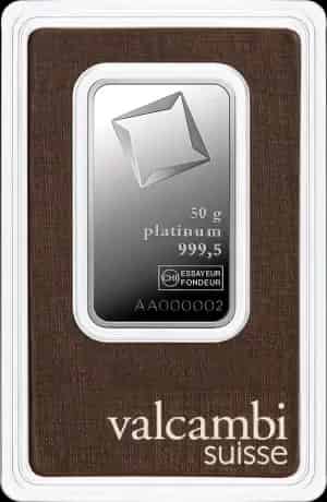 Sztabka 50g platyny Valcambi - image 1