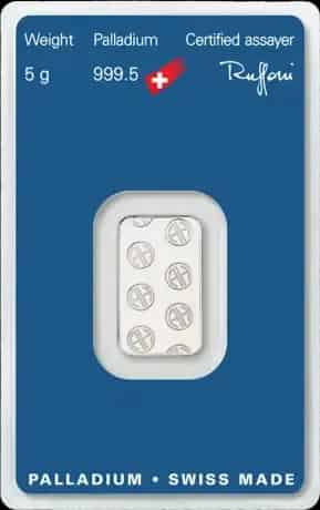 Sztabka 5g palladu Argor-Heraeus - image 2