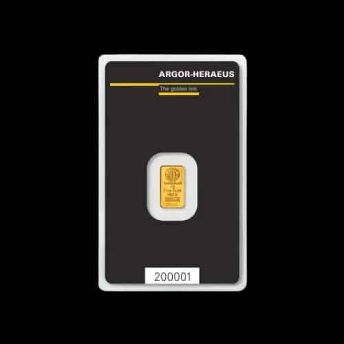 Sztabka 1g złota Argor-Heraeus - image 1