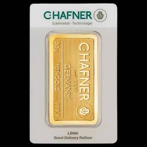 Sztabka 50g złota C.Hafner - image 1
