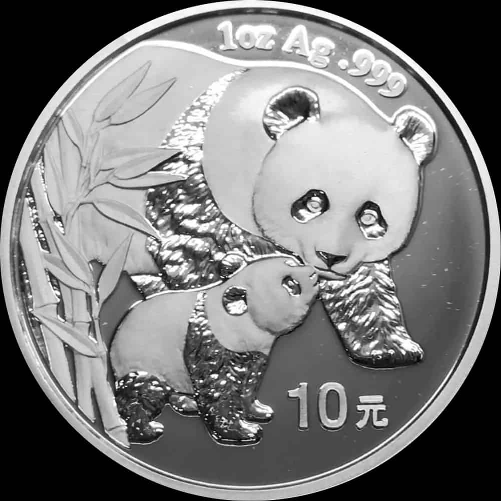 Chińska Panda 1 uncja srebra 2004 - image 1
