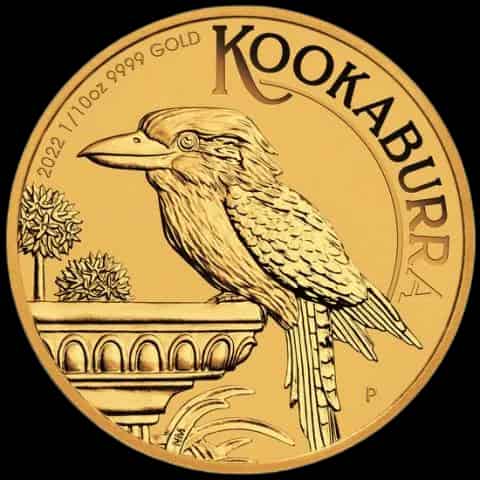 Kookaburra 1/10 uncji złota 2022 - image 1