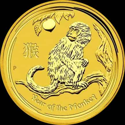 Lunar II Rok Małpy 1 uncja Złota 2016 - image 1