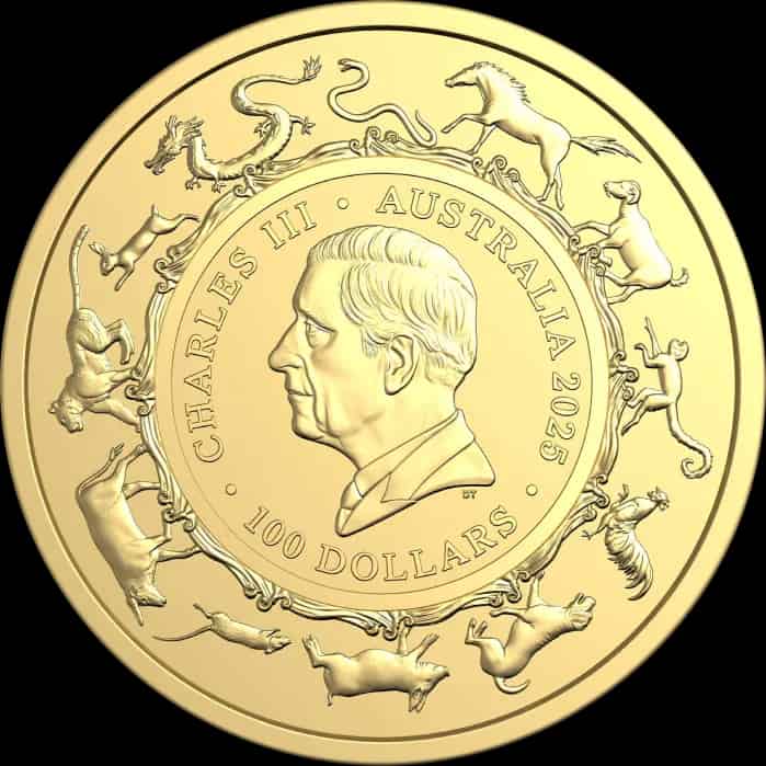 Lunar RAM Rok Węża 1 uncja Złota 2025 - image 2