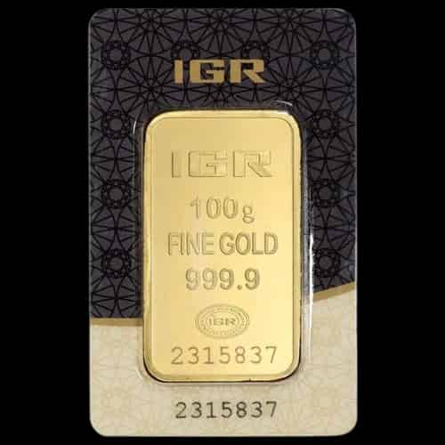 Sztabka 100g złota IGR - image 1