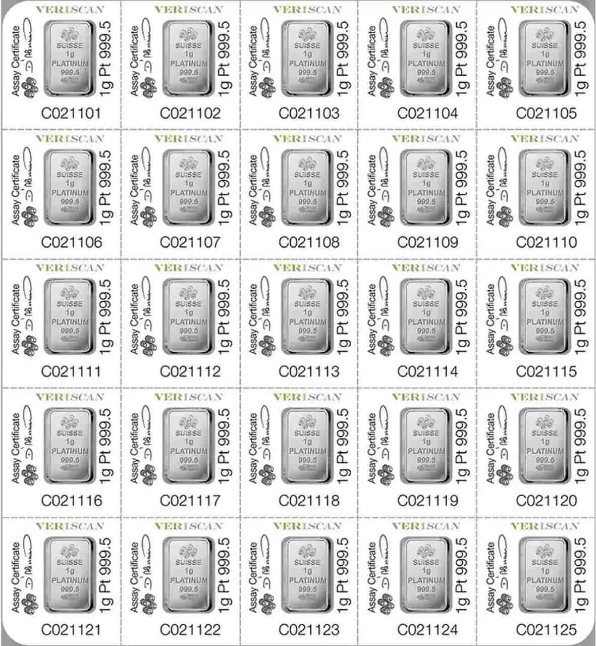 Sztabka Combibar 25x1g Platyny PAMP - image 2