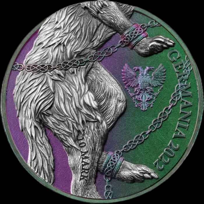 Germania Beasts: Fenrir 2 uncje Srebra Double High Relief 2022 - image 2