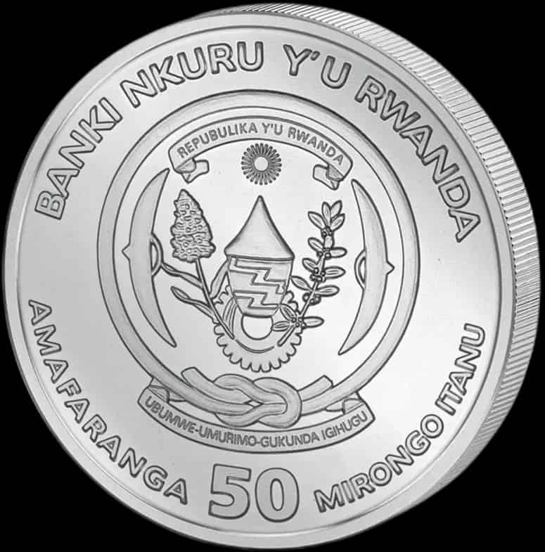 Rwanda Lunar Rok Węża 1 uncja srebra 2025 - image 2