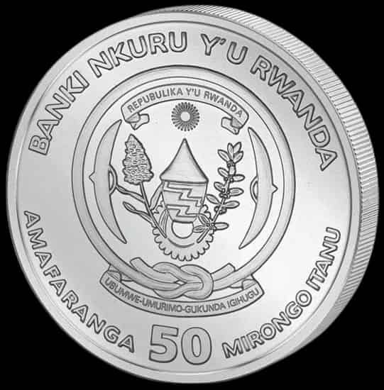 Rwanda Lunar Rok Wołu 1 uncja srebra 2021 - image 2