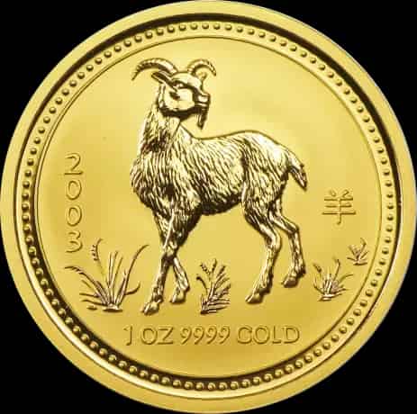 Lunar I Rok Kozy 1 uncja Złota 2003 - image 1