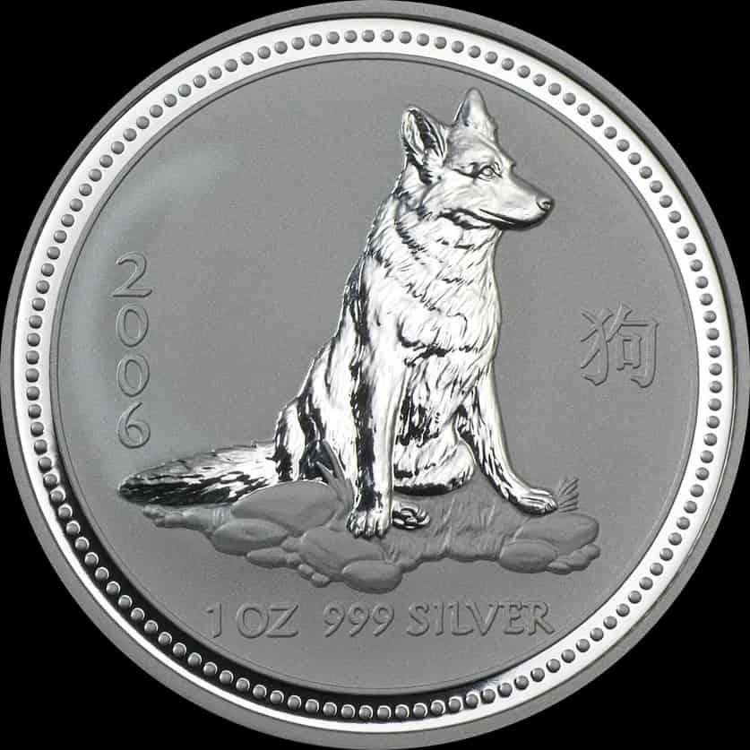 Lunar I Rok Psa 1 uncja Srebra 2006 - image 1