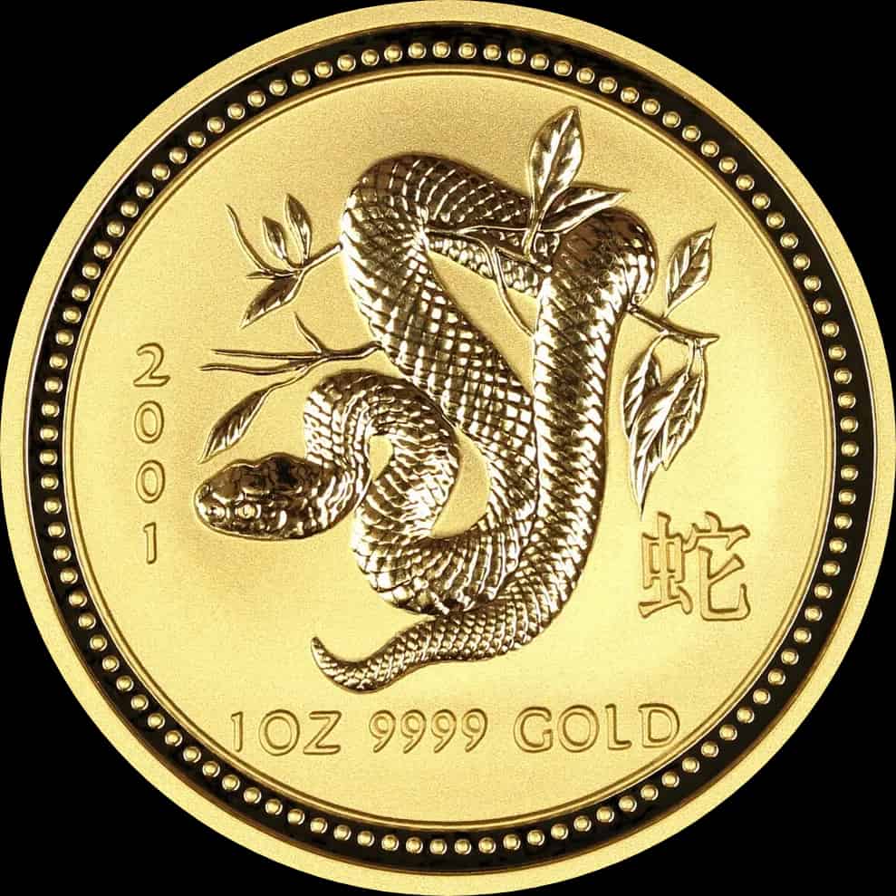 Lunar I Rok Węża 1 uncja Złota 2001 - image 1